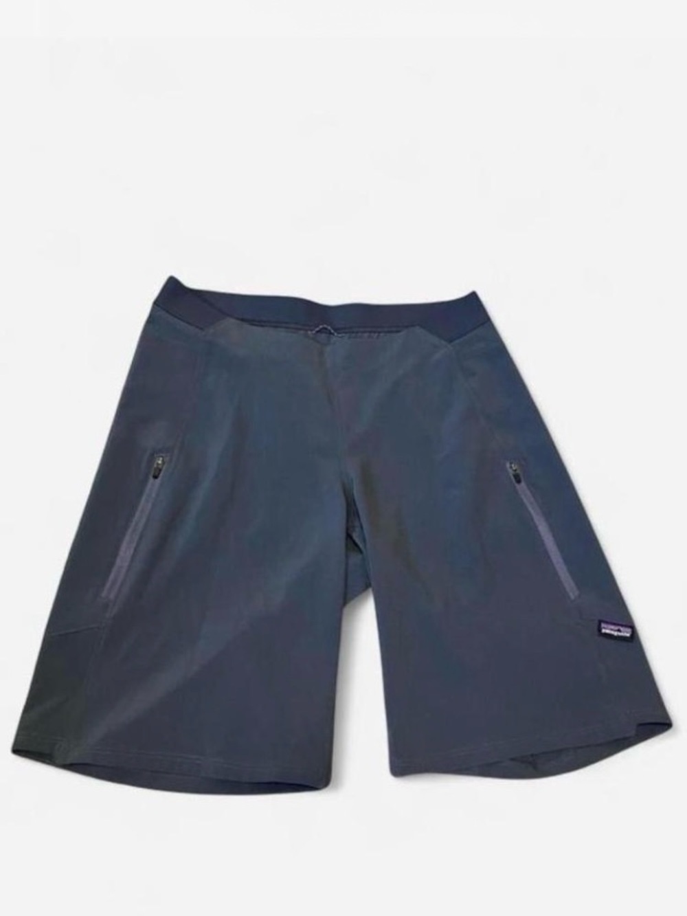 Patagonia Nine Trails Hiking Stretch Shorts Navy with Zip Pockets Women’s Size 4 - Picture 1 of 7